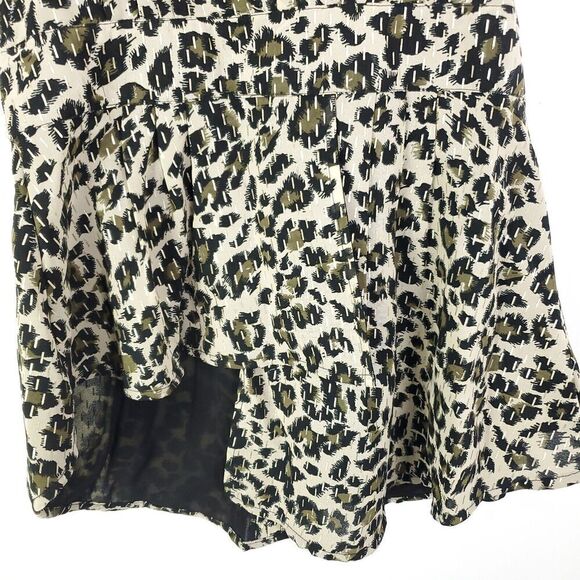 Walter Baker Top Womens M Peplum Asymmetrical Hem Leopard Exotic Animal - Picture 3 of 10